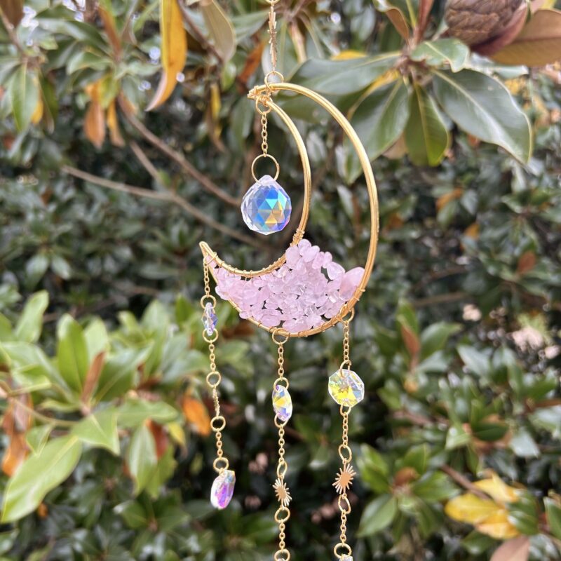 Atrapasol Luna Cuarzo Rosa